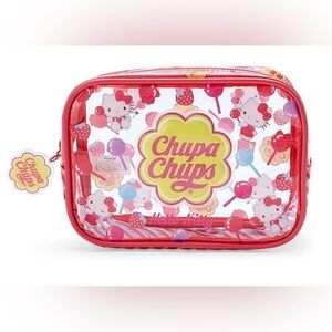 Chupa Chups Sanrio Clear Makeup Bag Pouch Hello Kitty Red